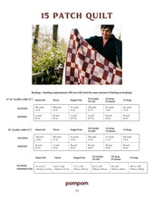 Load image into Gallery viewer, 15 Patch Quilt PDF Pattern by Lydia Gluck