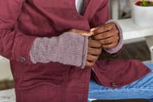 Load image into Gallery viewer, The best learn to knit book! Knit How by Lydia Gluck and Meghan Fernandes. Simple, easy, beginner knitting pattern for fingerless mittens.