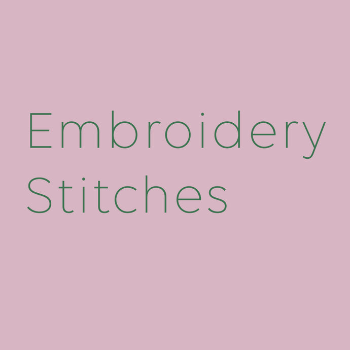 Embroidery Stitches: Chain Stitch, Couched Running Stitch & Flower Stitch