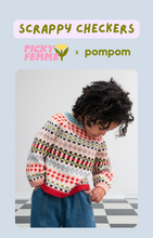 Load image into Gallery viewer, Scrappy Checkers Pullover by Picky Femme - KIDS
